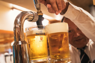 六本木の居酒屋の生ビール