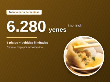 image for Bebidas ilimitadas 6.280 yenes en Roppongi｜toda la carta, 8 platos｜GYOPAO